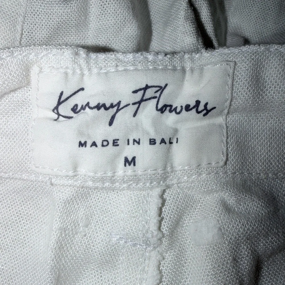 NWT Kenny Flowers “The Casa Blanca White Linen Vacation Pants” - Picture 13 of 13